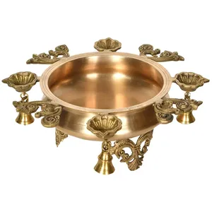 Fleur de Lotus chinois bouddha alliage métal brûleur d'encens porte-encens à la main encensoir bol bouddhiste maison utilisation aromatique - Product Image 1