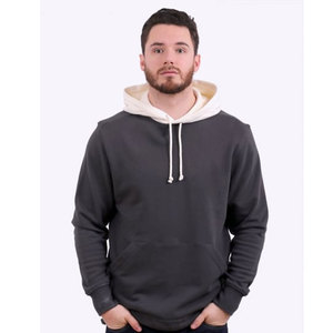 Vente en gros de sweats à capuche surdimensionnés pour hommes, bicolores, avec broderies, 100% coton, OEM - Product Image 1