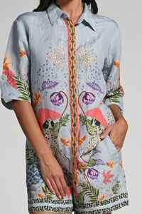 Haute qualité 100% lin écologique séchage rapide ensemble court décontracté pour les femmes Logo personnalisé brodé genou Co-Ord deux pièces usine - Product Image 5