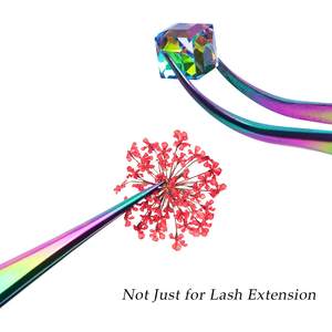 Bricolage pince à épiler extensions de cils pince à épiler en acier inoxydable pointe de fibre pince à épiler pour bricolage cluster cils - Product Image 5