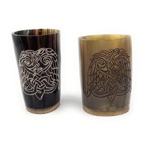 Natural Horn Shot Glass Handmade Eco-Friendly Viking Animal Style Drinking <b>Cup</b> for Whiskey Mead Beer Party Use - Product Image 2