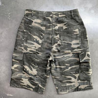 Summer Casual Vintage Distressed Baggy Camo Cargo Shorts pour hommes Custom Camouflage 100% Cotton Solid Pattern Streetwear Style