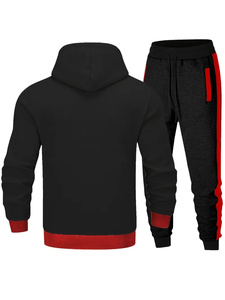Nouveau design de survêtements de sport pour hommes en gros Survêtements à la mode 100% coton respirant coupe ajustée motif solide pour l'hiver - Product Image 3