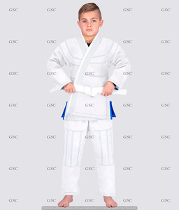 Uniformes de jiu-jitsu brésilien unisexe pour enfants Kimonos vierges de haute qualité en coton Services OEM pour garçons et filles - Product Image 2