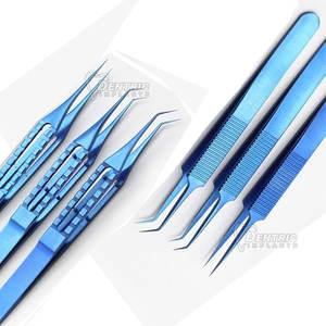 Pinces à épiler professionnelles à pointe aiguë, pinces à épiler de haute qualité en acier, ensemble d'instruments médicaux pour greffe de cheveux FUE, CE - Product Image 2