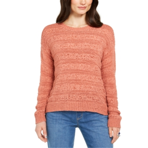 Maglione da Donna Style Co in Filato di Rame Rosa, Traspirante, Stile Coreano con Stampa, per Inverno e Autunno, Taglia Petite XL - Product Image 1