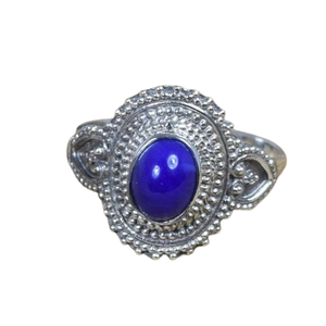 Anillo hecho a mano lapislázuli piedra preciosa anillo de Plata de Ley 925 con forma ovalada de excelente calidad diseño clásico para anillos de mujer - Product Image 1