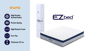 Diseño moderno Euro King Size Ezbed Spring Colchón de espuma de tela de espesor personalizado Precio razonable para uso en dormitorio Indonesia - Product Image 2