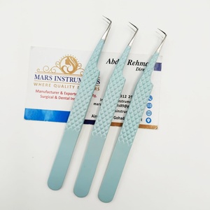 Pinzas de pestañas para extensiones de pestañas Pinzas de pestañas de punta de fibra profesional Pinzas para extensiones de pestañas de volumen individual - Product Image 5