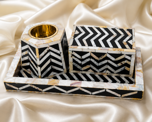 Premium Resin Inlay Bakhoor <b>Box</b> Tray Set with Traditional <b>Incense</b> Holder and Luxury Wooden Craftsmanship for Modern Islamic - Product Image 2