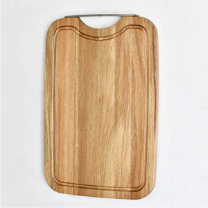 Planche à découper ronde en bois pour la cuisine, passe au lave-vaisselle et est facile à nettoyer - Product Image 1