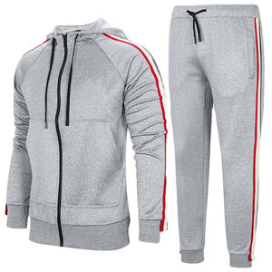 Ensemble de survêtement pour homme en coton respirant et thermique, grande taille, haute qualité, veste de sport, pantalon, logo personnalisé - Product Image 4