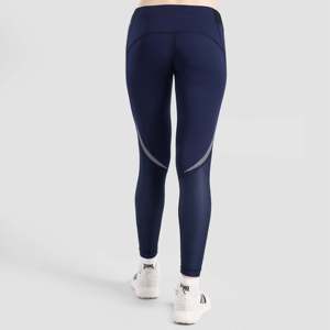 Leggings de sport taille haute (bleu) taille XXL, personnalisés, respirants, en Spandex/Nylon, pour une utilisation active - Product Image 2