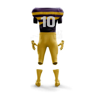 Ensemble d'uniformes de football américain à sublimation personnalisée de nouveau style pour les jeunes et les adultes avec conception de panneau latéral et maillot élastique - Product Image 2