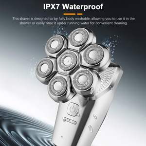 Rasoir Électrique Étanche pour Homme, 7 Têtes Flottantes, Tondeuse à Cheveux Chauves, Nettoyeur Facial, Tondeuse Nez pour Usage Domestique - Product Image 3