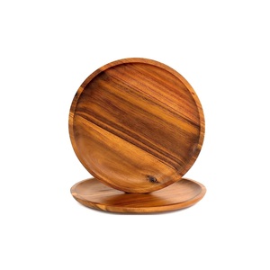 Precio al por mayor platos de madera para servir últimos estilos hechos a mano 100% platos de madera Natural para el hogar boda fiesta comedor Mesa uso - Product Image 2