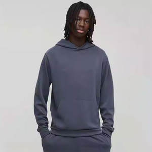 Sweats à capuche en molleton bouffant de haute qualité 500 Gsm pour hommes personnalisé votre logo de marque broderie surdimensionnée épaule tombante pour l'hiver - Product Image 5