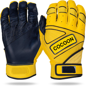 Guantes de Bateo de Béisbol para Hombre, Hechos en Fábrica, de la Mejor Calidad, Personalizados, de Cuero, Diseño de Puño Corto para Adultos, Ligeros y Transpirables - Product Image 4
