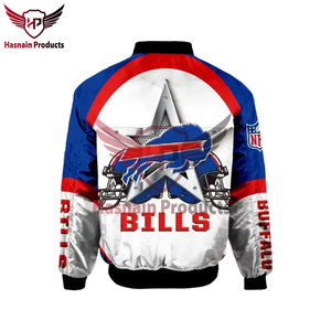Blouson bombardier 3d à fermeture éclair complète Doublure polyester viscose Blouson bombardier Plusieurs couleurs Dernière arrivée Vestes universitaires Prix de gros - Product Image 2