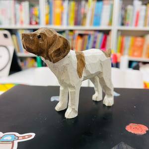 Statue de chien en bois artisanale YEEYAYA, figurine de Noël et jouet pour la décoration de la maison, sculptée par un artiste - Product Image 3