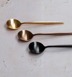 High Quality Unique Design Stainless Steel <b>Silver</b> Plated Mirror Coffee Spoon <b>Set</b> 2-Piece 10ml Eco-Friendly Dishwasher Safe - Product Image 3