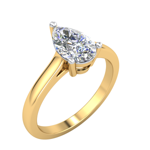 Anillo de diseño clásico de oro de 10K para mujer con 1.04Cts VS Clarity Lab Grown Diamond EF Color Brilliant Cut IGI Certified Jewelry - Product Image 1