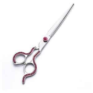 Ciseaux super russes pour animaux de compagnie Ciseaux droits à lame tranchante pour chiens Ciseaux de toilettage de conception personnalisée Finition satinée - Product Image 1