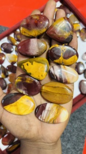 Calidad de exportación Natural Mookite Jasper Cabochon Gemstone Smooth Precious Healing Gemstones para joyería que hace uso a precio a granel, - Product Image 3