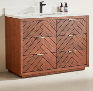 Meuble-lavabo en bois massif (résistant à l'humidité KD) - Product Image 3