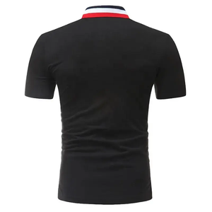 Polo estampado de algodón ligero para hombre, manga corta con botones de cuarto, ropa deportiva de golf de punto, Top informal de verano - Product Image 4