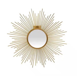 Espejo de pared de metal de calidad superior Precio al por mayor Diseño de exportador Espejo decorativo de pared hecho a mano para maquillaje y baño - Product Image 1