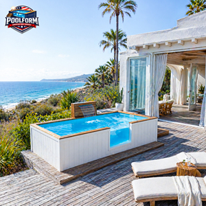 Industrial Style Shipping Container Look Above Ground Pool Shell Modern Prefabricated Fiberglass Swimming Pool - Product Image 3