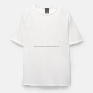 Logotipo personalizado de alta calidad 300GSM caja de peso pesado ajuste 100% algodón hombro caído de gran tamaño recortada Boxy tallas grandes camisetas para hombres - Product Image 6