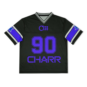 Maillot de football américain en maille Boxy Fit unisexe Retro American Streetwear Sports T-Shirt Cropped and Oversized Printed Technique - Product Image 1