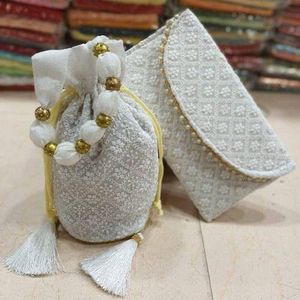 ซองคุณภาพสูงอินเดียและกระเป๋า potli ชาติพันธุ์สำหรับผู้หญิงของขวัญแต่งงานกระเป๋าถือกระเป๋าใส่เหรียญสำหรับ shagun ของขวัญคืน - Product Image 5