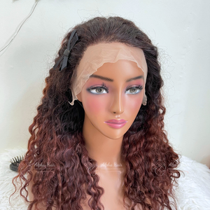 <b>Cheap</b> Super Hot Trend High Quality Multiple Colors Curly Wavy Hair Human Hair Extensions HD Lace Frontal <b>Wig</b> Genius Weft Bundles - Product Image 1