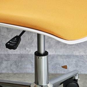 Traditional/Modern Ergonomic Office <b>Chair</b> with White Trim & Adjustable Headrest (Foam & PU Leather) - Product Image 4