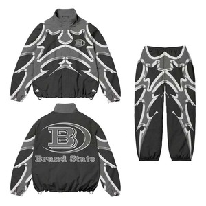 Fabrication Logo personnalisé Jogging Coupe-vent Survêtement avec fermeture éclair pour homme Survêtement coupe-vent en nylon surdimensionné pour homme - Product Image 2