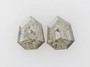 3,64 CT Natural Salt Pepper Shield Cut Pair Diamond 10,10X8,26 MM Rústico Fancy Green Loose Earring Jewelry para DIAMOND - Product Image 2
