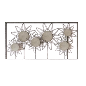 Feuille d'art mural en métal, motif élégant moderne, fleur en métal doré, conception d'art mural Antique pour la maison, le bureau, la chambre à coucher - Product Image 6