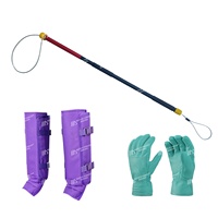 Kit d'outils vétérinaires ODM, gants anti-aboiement, protège-jambes, 100% imperméable, résistant aux morsures, pôle à élingue en alliage de haute qualité pour chien et animal