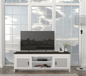 Meuble TV de luxe, Rebab blanc - Product Image 1