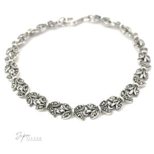 Pulsera de Plata de Ley con Marcaza y Mariposas de 9x6 mm, Longitud de 7 Pulgadas - Product Image 4