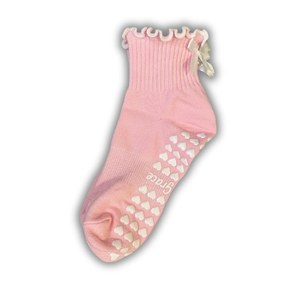 Calcetines de Yoga Antideslizantes con Logotipo Jacquard Bordado Personalizado, con Patrón de Lazos, Calcetines de Pilates con Volantes Personalizados para Danza, Deportes para Mujer - Product Image 6