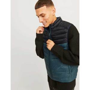 Veste sans manches avec gilet rembourré personnalisé brillant vert bouffant fermeture éclair complète pour l'hiver - Product Image 6