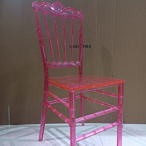 Chaise de mariage Chiavari en acrylique transparent en gros, empilable, design Napoléon transparent pour la location d'événements de banquet d'hôtel - Product Image 1