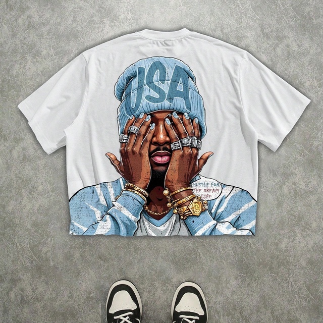 Top Selling street Style Graphic Print Oversized Shirt Fashion Casual Youth Summer Clothing Modern Urban Apparel Men's T-shirts
