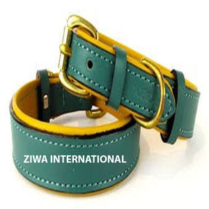 Collar de perro de cuero genuino Premium de diseño de lujo personalizado nuevo estilo patrón sólido con características suaves collares para mascotas - Product Image 2