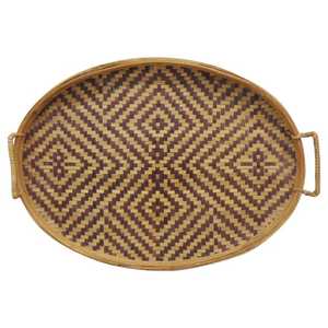 Bandeja DE SERVICIO DE MADERA hexagonal con asas Bandeja de servidor de postre de comida de Decoración de mesa - Product Image 3