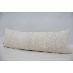 16x48 Inch Beige Wool Kantha Rug Toile Patterned with Vintage Style Woven Technique - Product Image 4